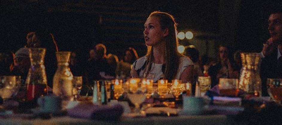 a woman at a ceremony