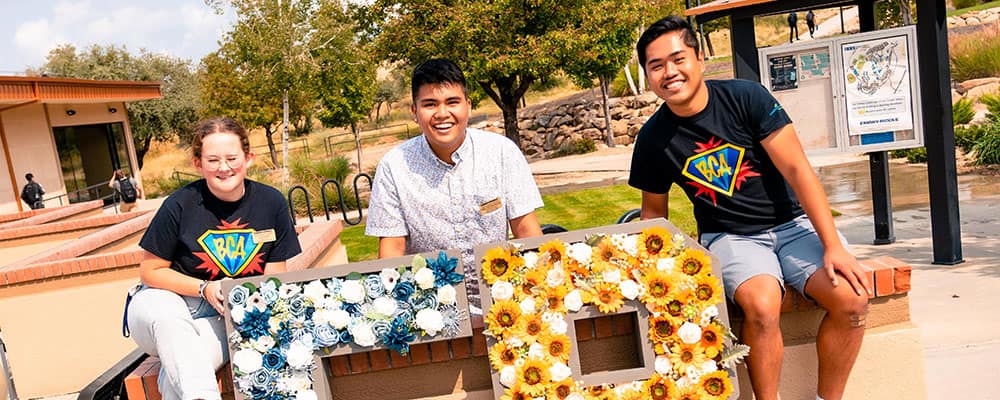 Students Posing Outside