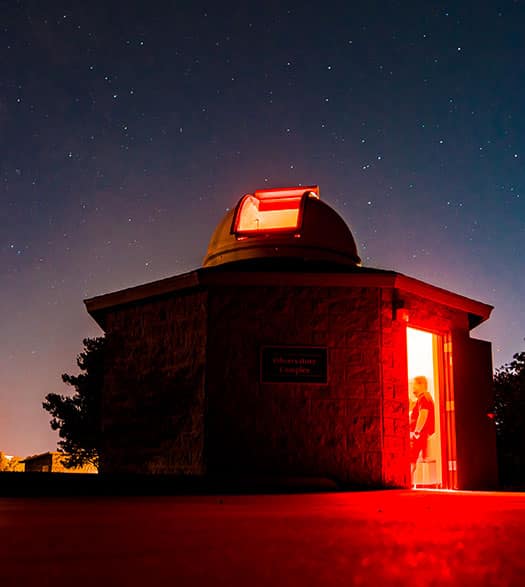 The Prescott Observatory Complex at night