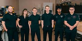Engineering students Zachary Traynor, Aspen Smith, Zachary Hart, Calvin Henggeler, Heeirthan Shanthan and Ian Curtin make up Embry‑Riddle’s Cellular Intrusion Detection (CID) system research team.