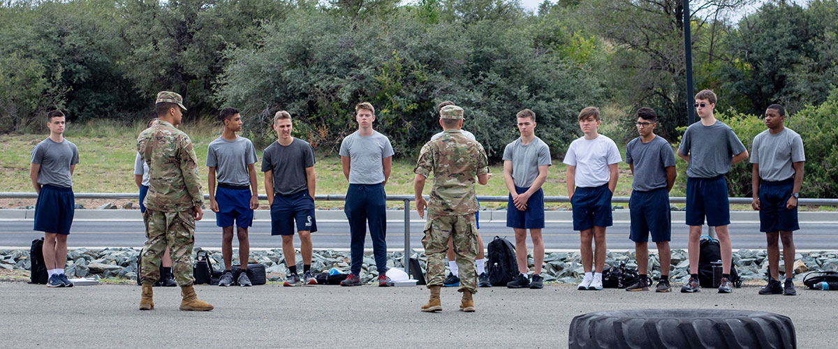 Cadets participating in Zero Week