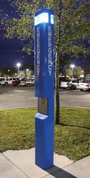 Blue emergency phone stations