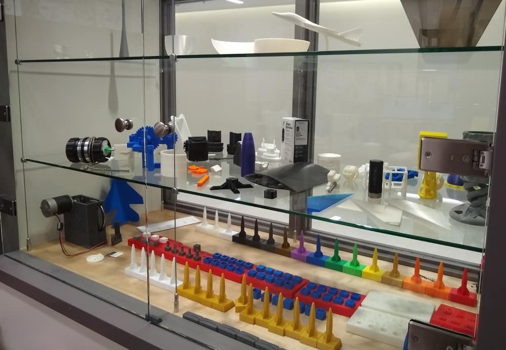 One of the two displays in the Rapid Prototyping Laboratory