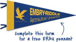 an embry-riddle pennant