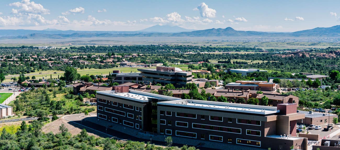 A landscape view of Prescott Campus