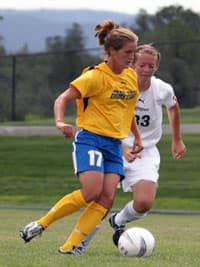 students playing soccer