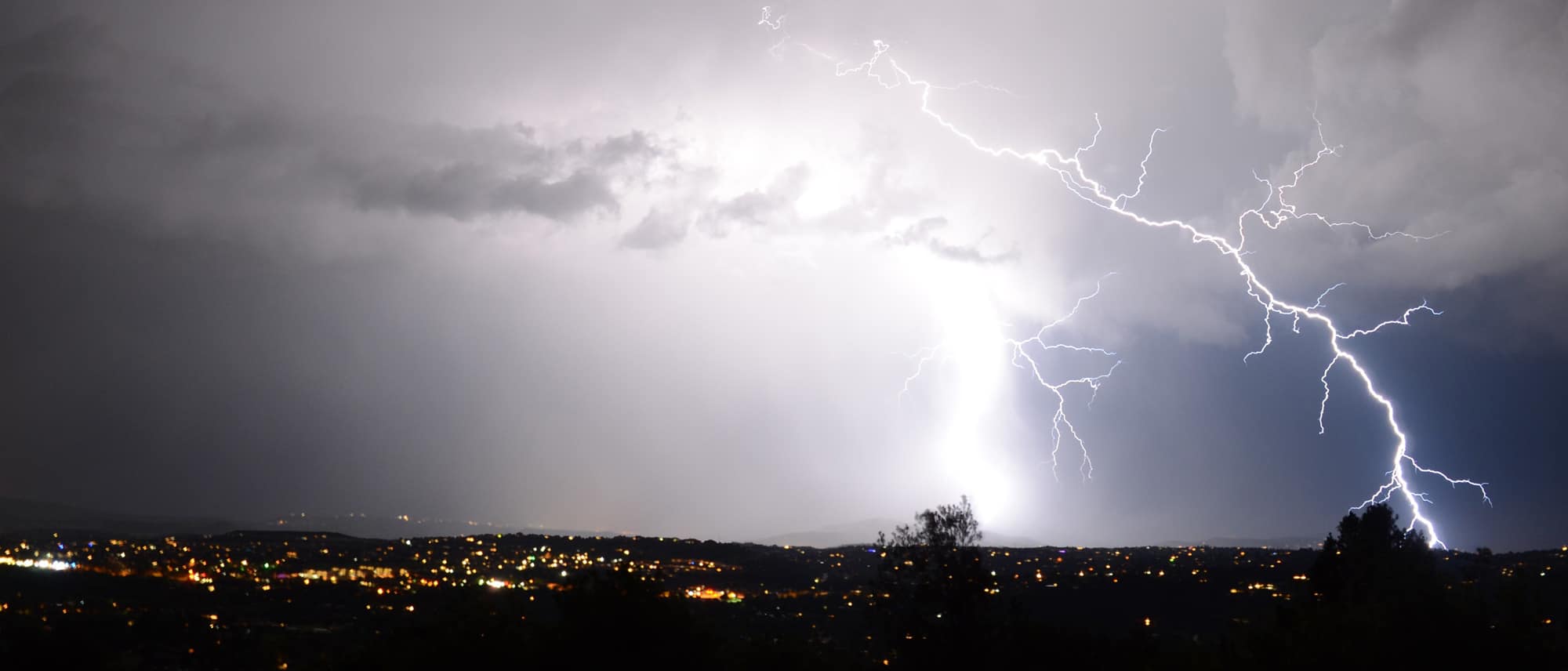 Lightning storm over Prescott, Arizona