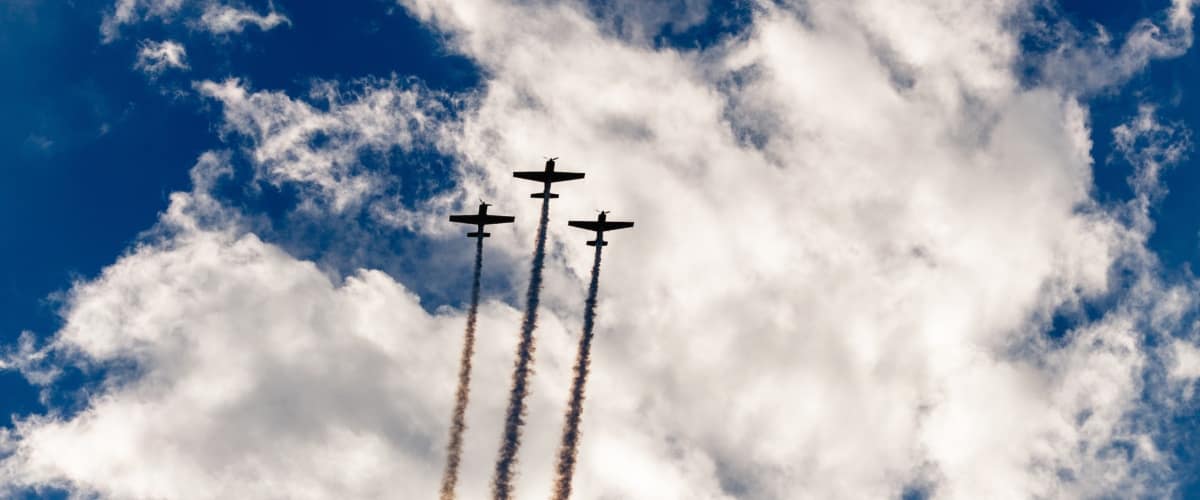 Aircraft flyover campus