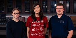 Embry‑Riddle Space Physics students (from left) Miriam Biehle, Dario Walter-Cardona and Logan Caudle