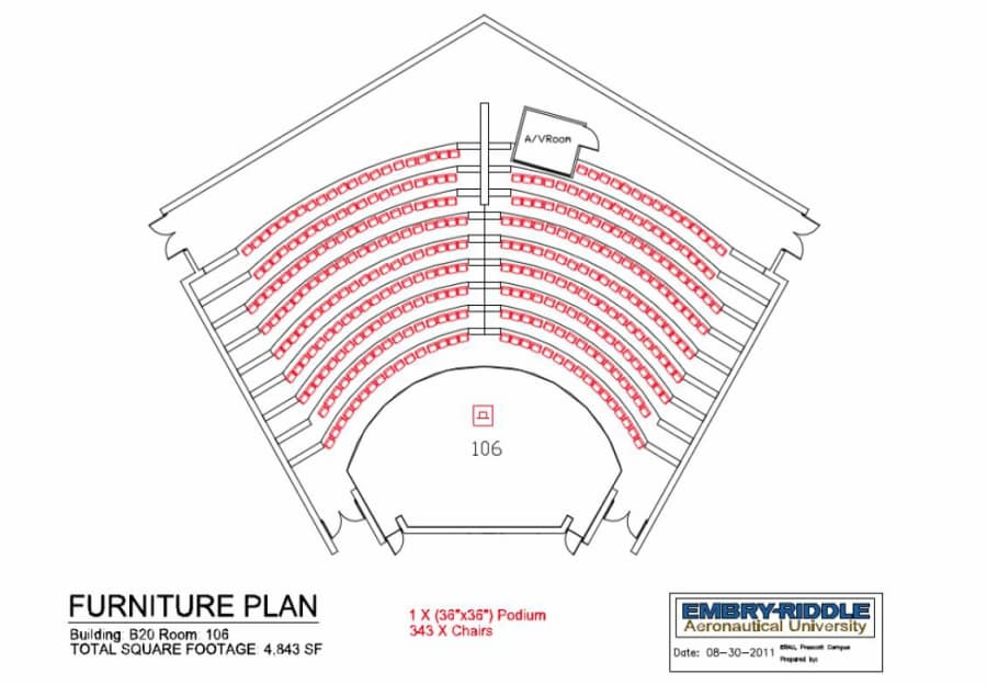 DLC Auditorium floor plan