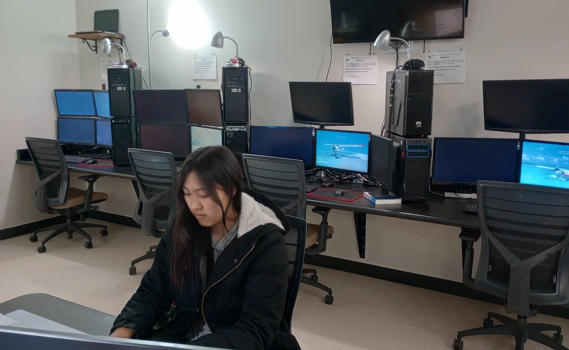 A Research Student in the Advanced Computing and Simulations Lab.