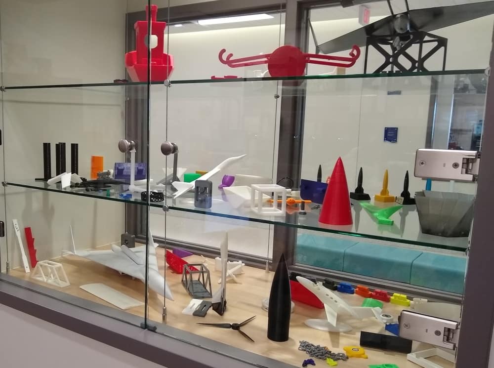 The second of two displays in the Rapid Prototyping Laboratory
