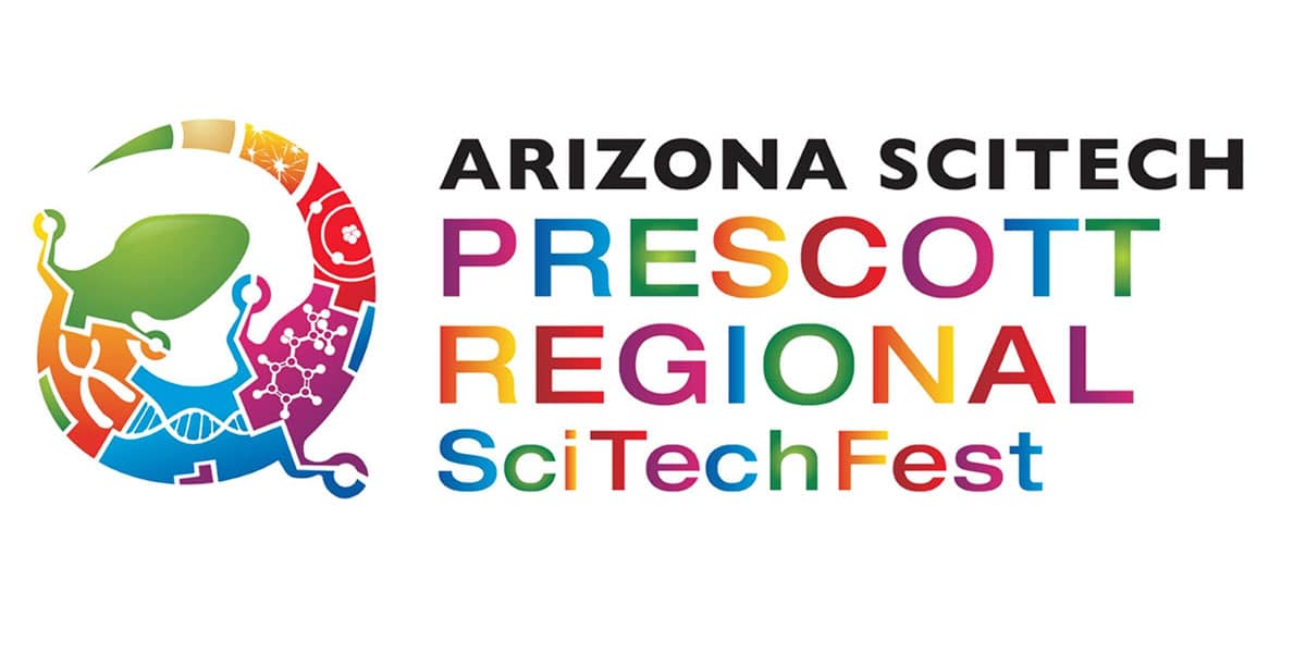 Logo for the Arizona SciTech Prescott Regional SciTechFest