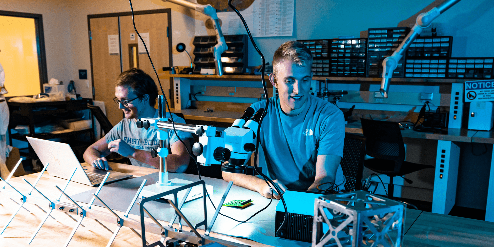 Joshua Parmenter (onboard computer lead) and Hayden West (project manager) 